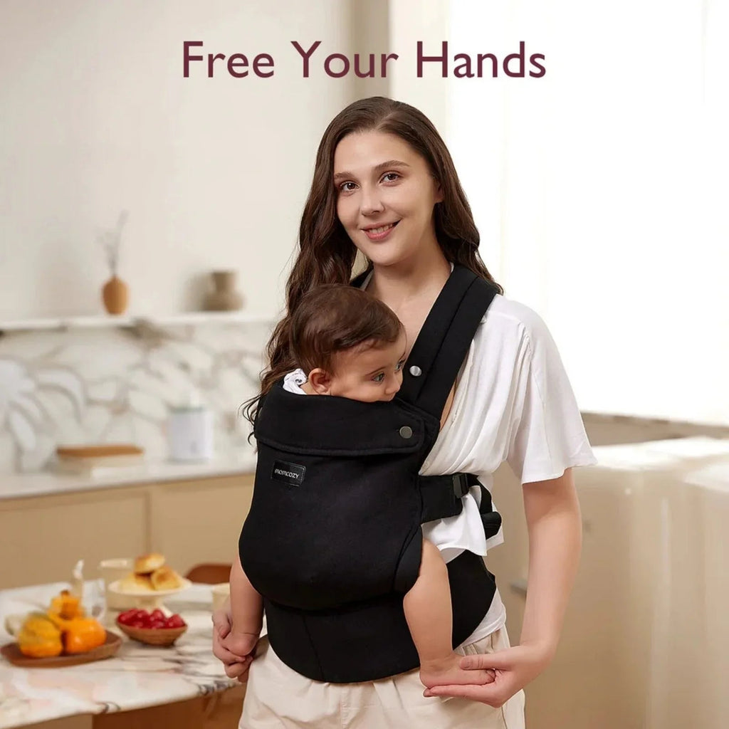 Momcozy Baby Carrier Newborn to Toddler Cotton - Black - Baby&More