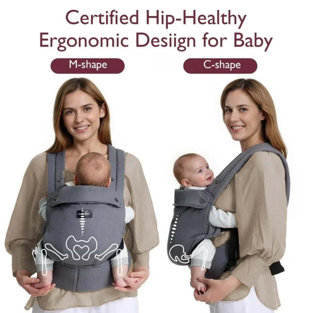 Momcozy Baby Carrier Newborn to Toddler Cotton - Grey - Baby&More