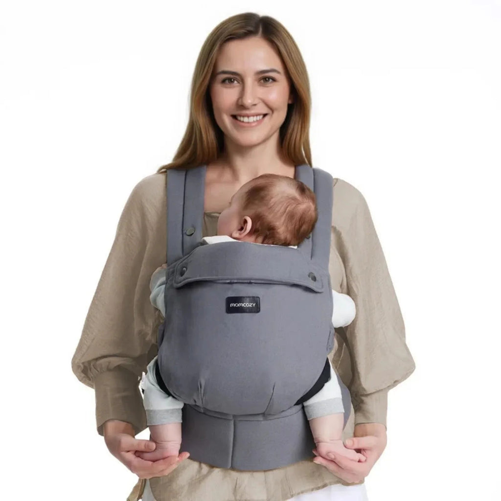 Momcozy Baby Carrier Newborn to Toddler Cotton - Grey - Baby&More
