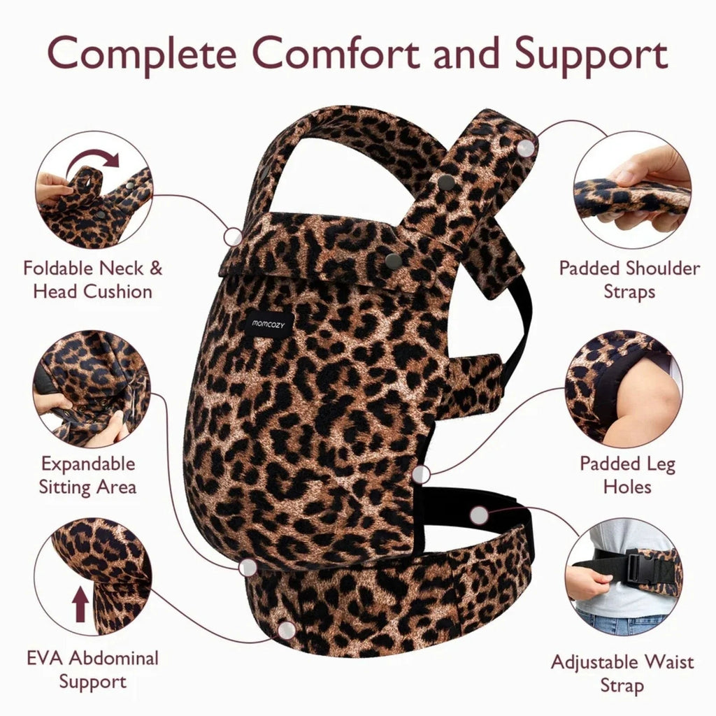 Momcozy Baby Carrier Newborn to Toddler Cotton - Leopard Print - Baby&More