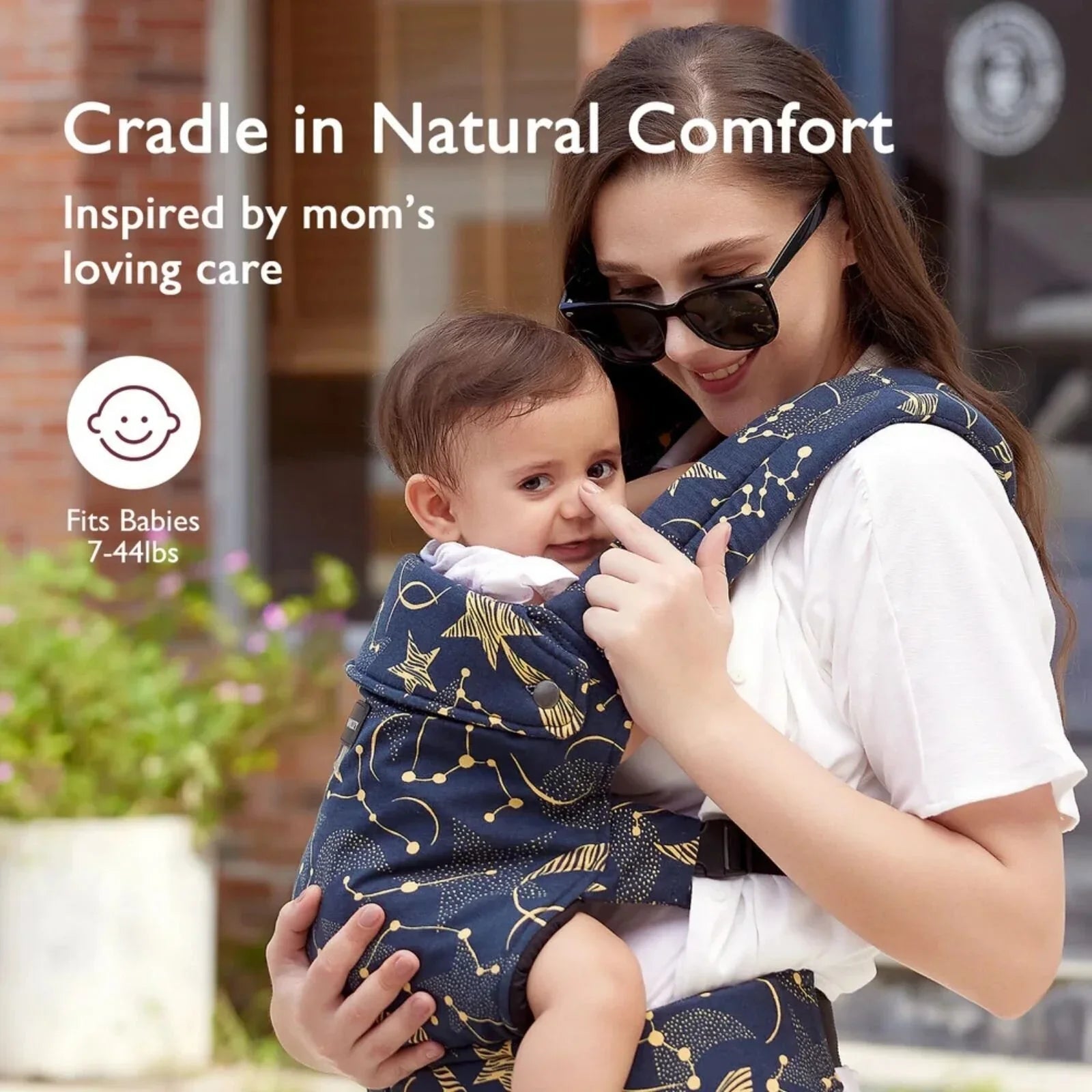 Momcozy Baby Carrier Newborn to Toddler Cotton - Starry Night - Baby&More
