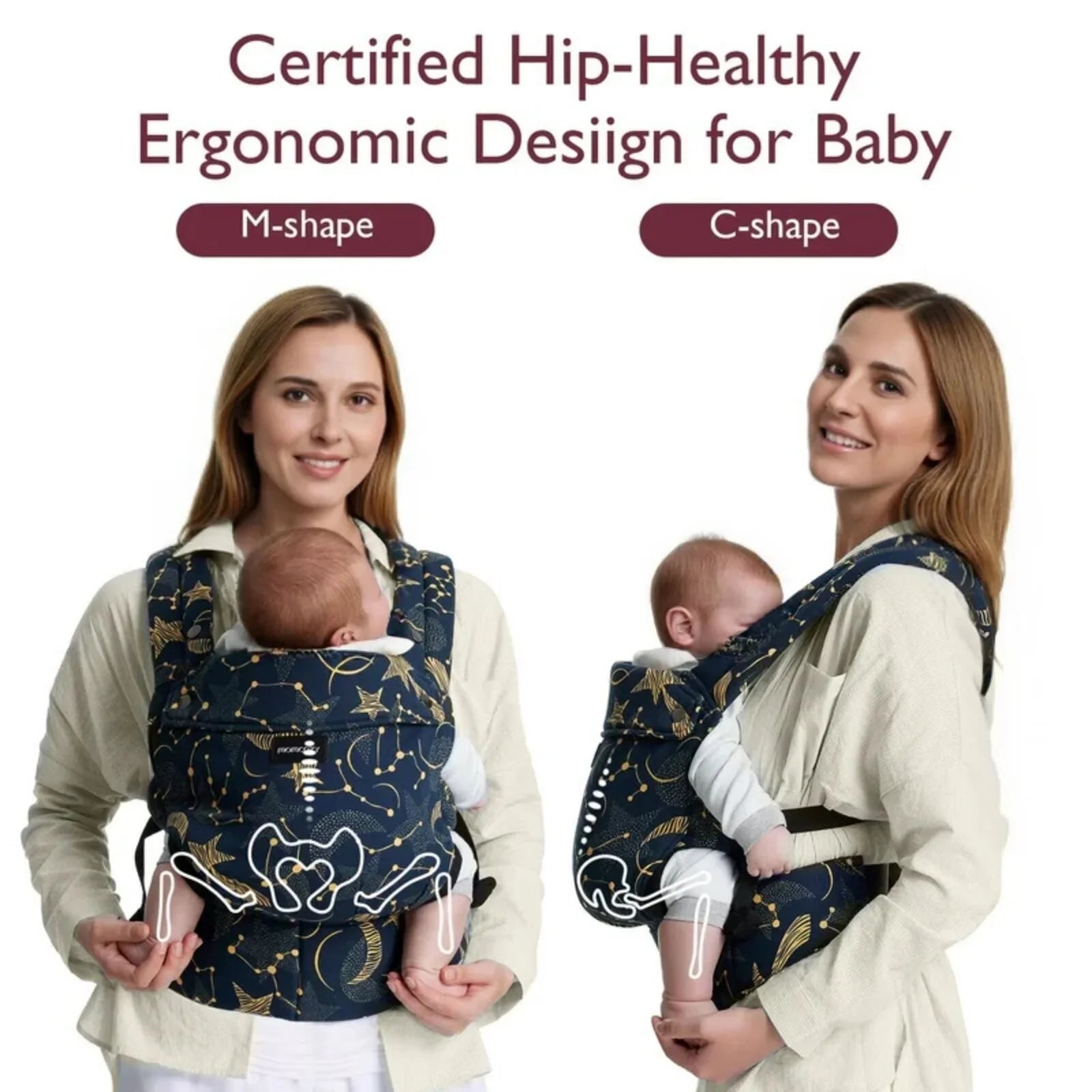 Momcozy Baby Carrier Newborn to Toddler Cotton - Starry Night - Baby&More