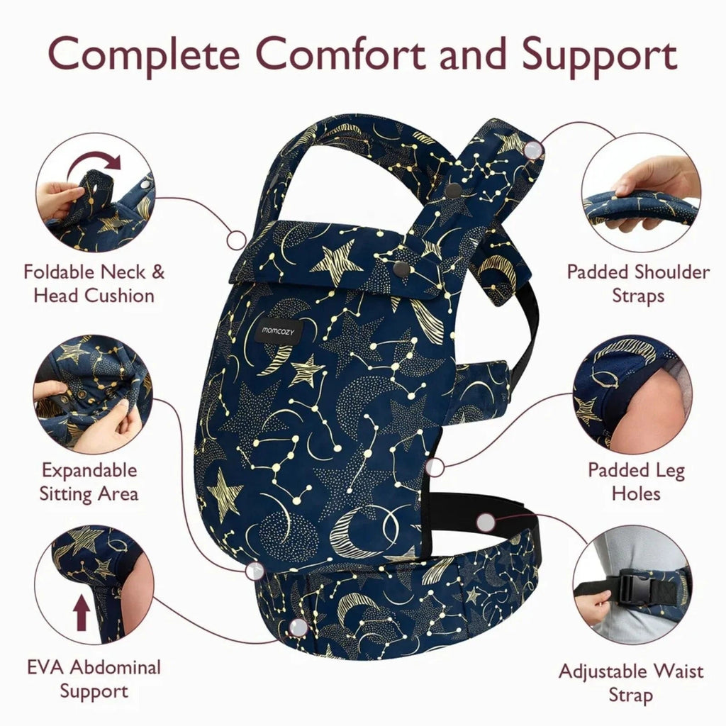Momcozy Baby Carrier Newborn to Toddler Cotton - Starry Night - Baby&More