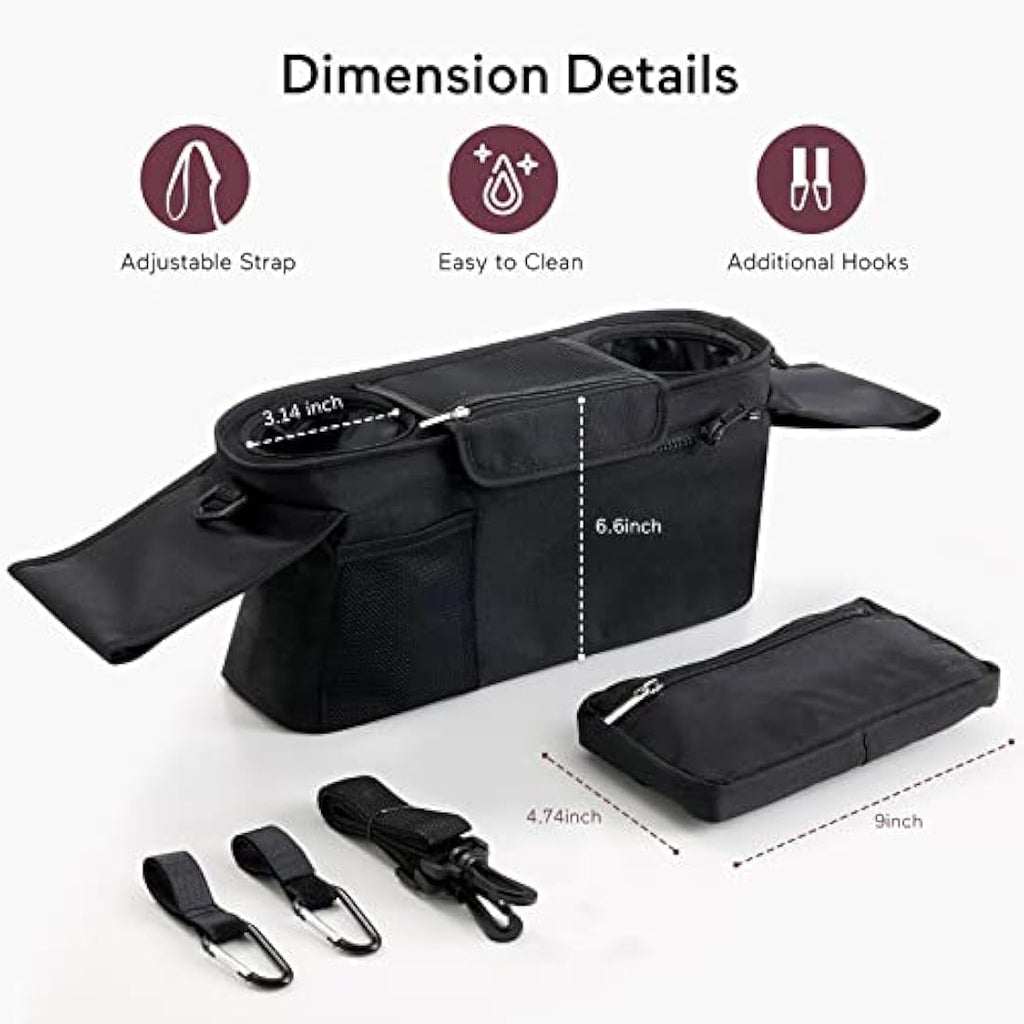 Momcozy Baby Pushchair Organiser - Black - Baby&More