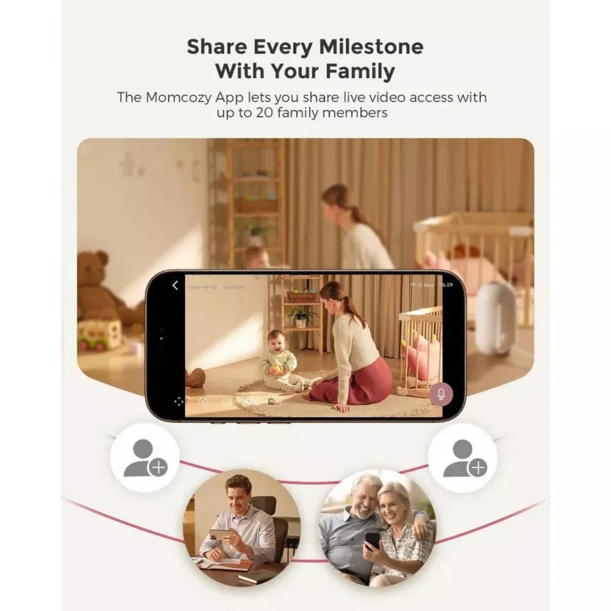 Momcozy BM04 5" Dual - mode Smart Baby Monitor & Camera - Baby&More
