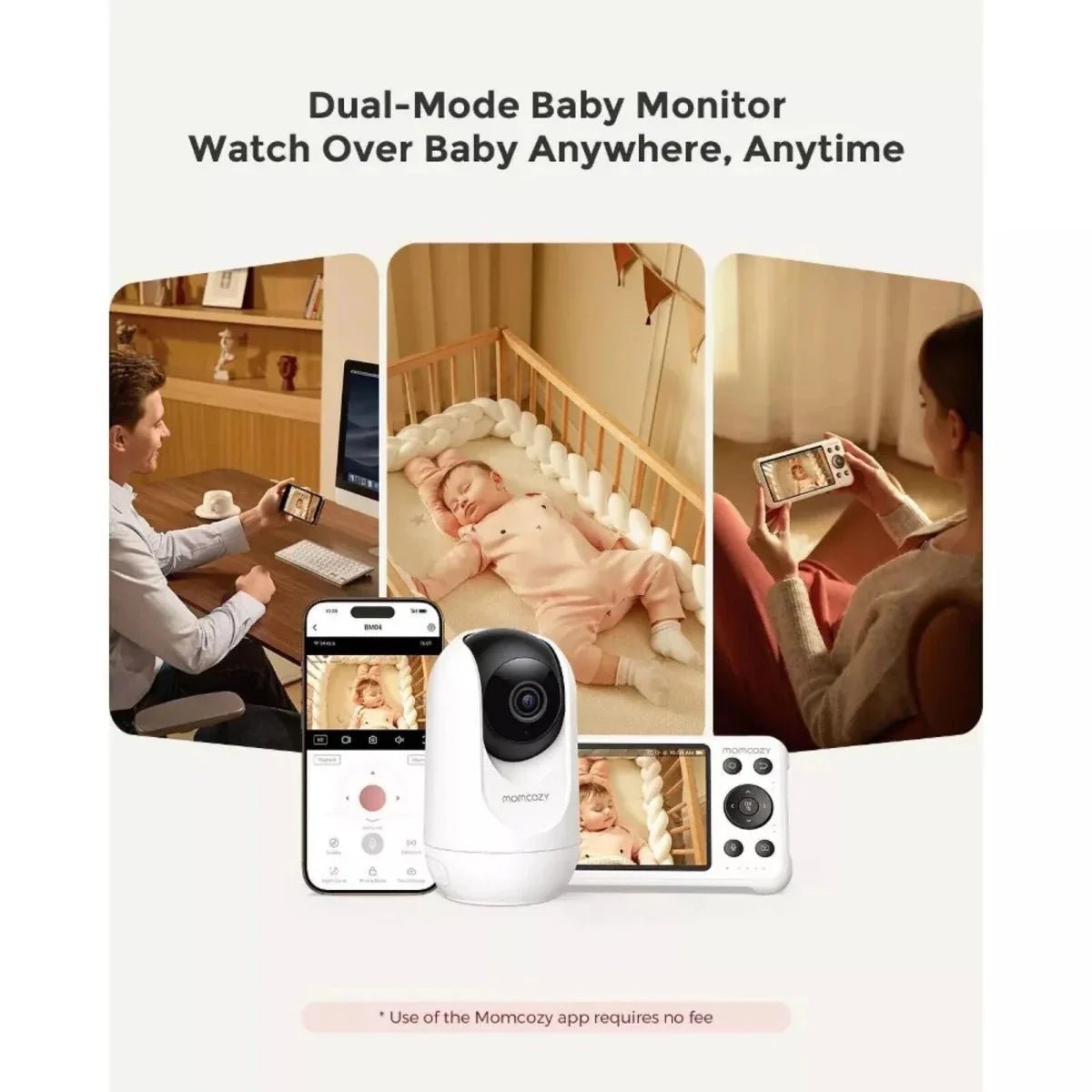 Momcozy BM04 5" Dual - mode Smart Baby Monitor & Camera - Baby&More