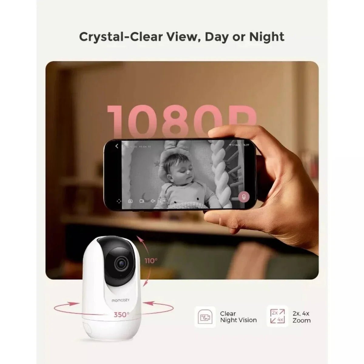 Momcozy BM04 5" Dual - mode Smart Baby Monitor & Camera - Baby&More