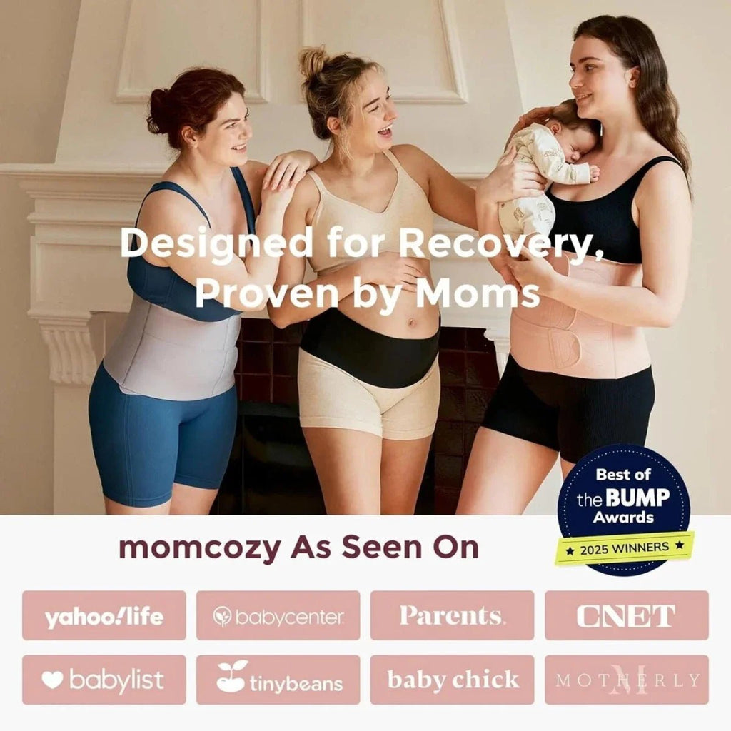 Momcozy Ergowrap Postpartum Belly Band - Standard L - Oyster Pink - Baby&More