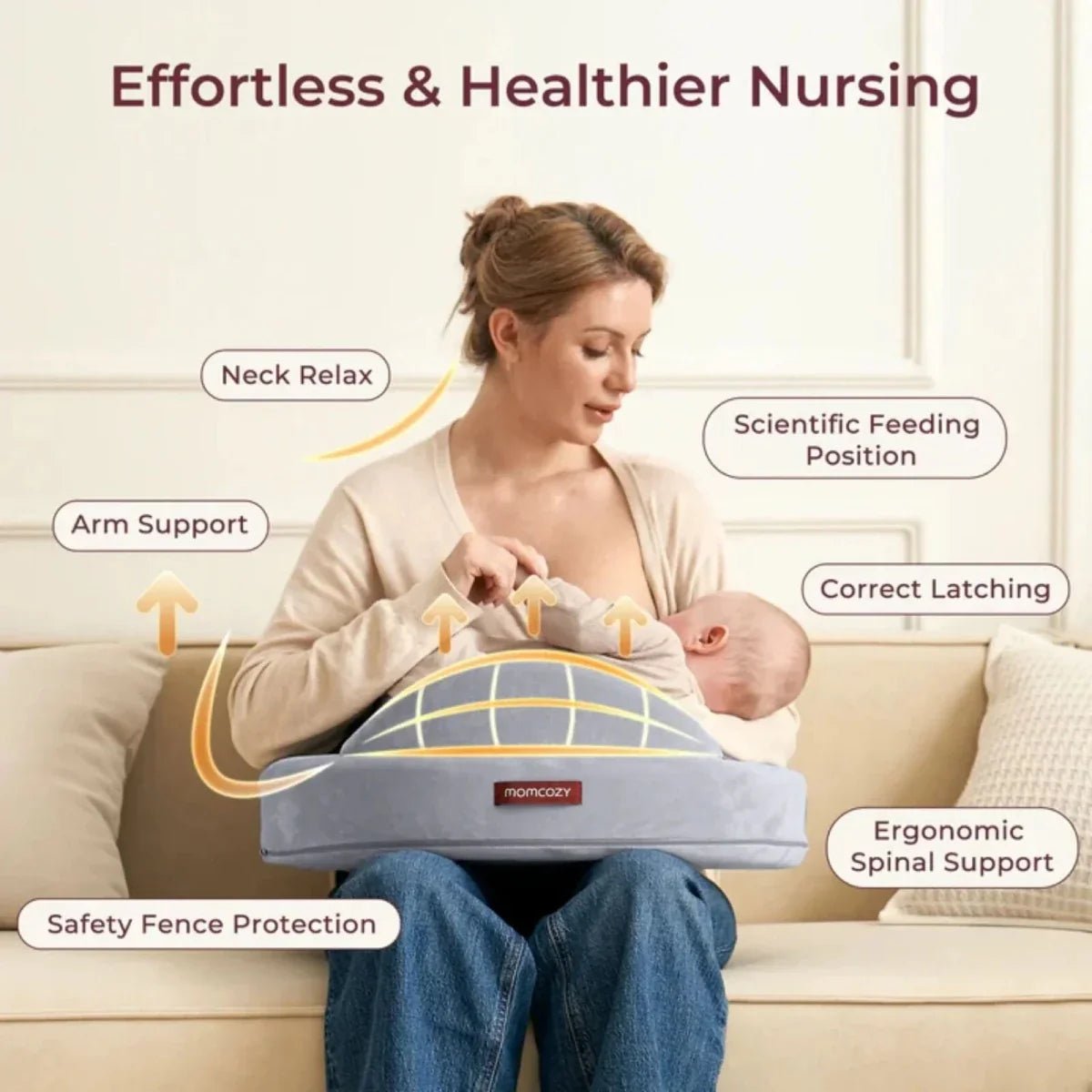 Momcozy Exclusive Memory Foam Nursing Pillow - Baby&More