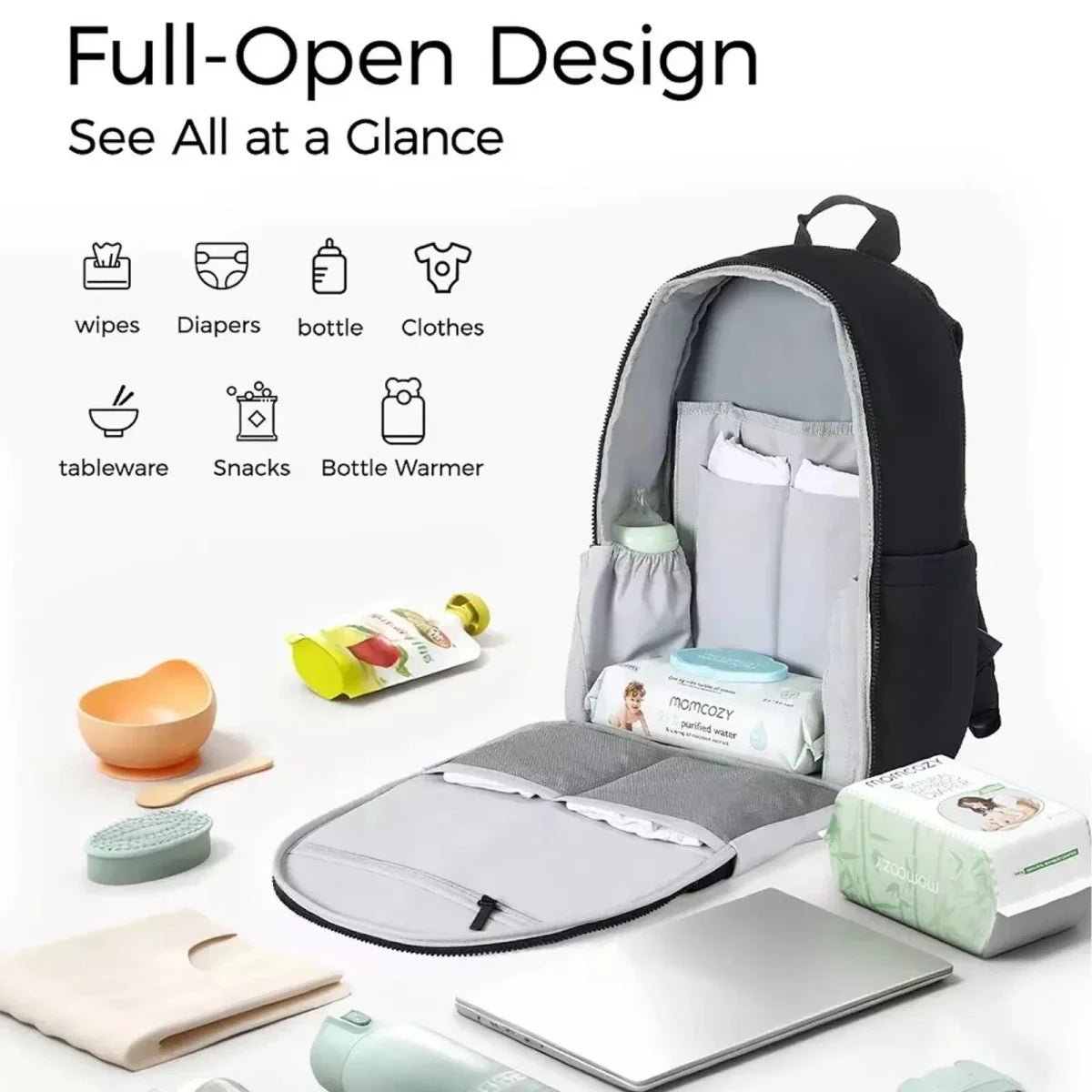 Momcozy GoEase Changing Bag - Black - Baby&More