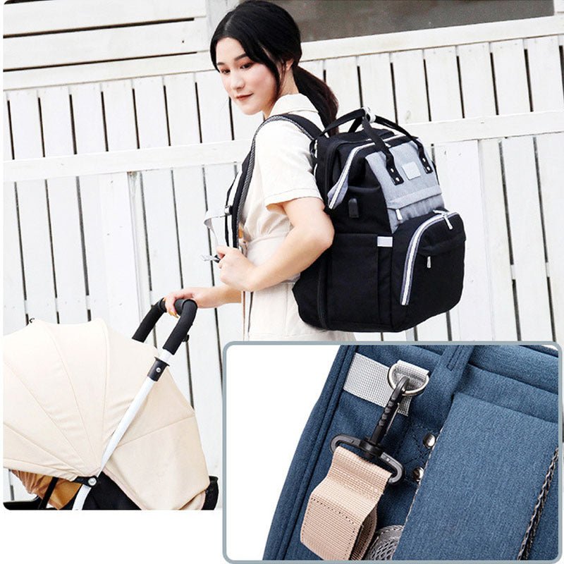Multifunctional Maternity Diaper Backpack with Pull Out Cot - Baby&More