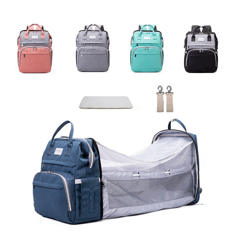 Multifunctional Maternity Diaper Backpack with Pull Out Cot - Baby&More