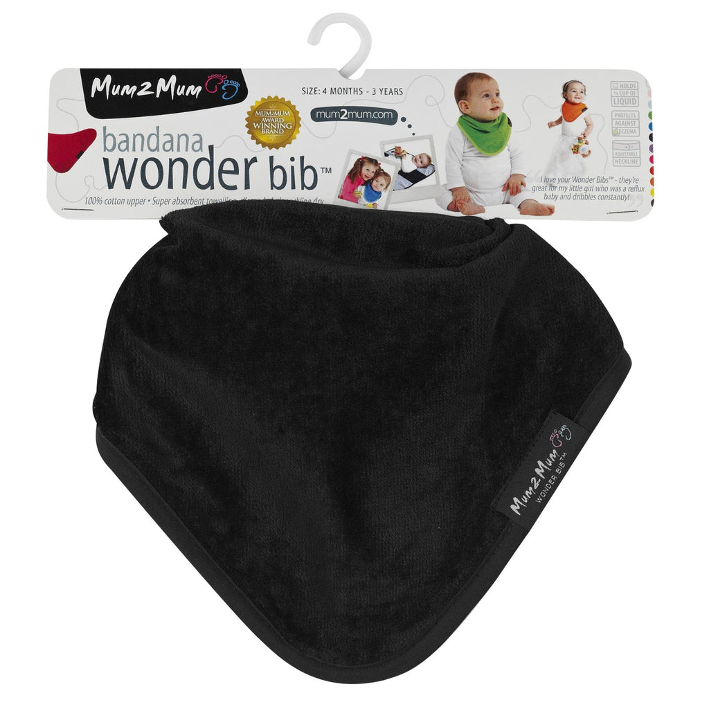 Mum 2 Mum Bandana Style Wonder Bib - Black - Baby&More