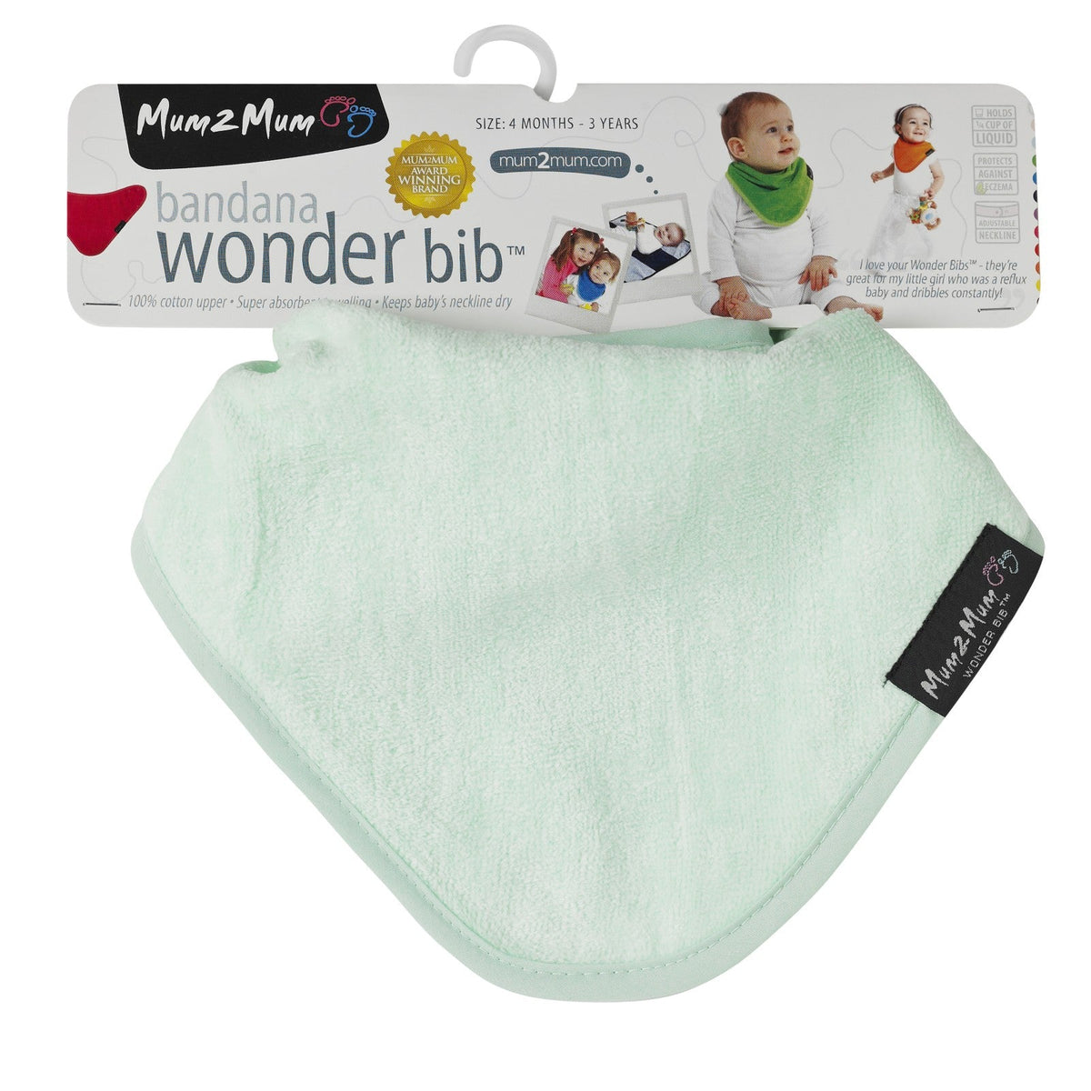 Mum 2 Mum Bandana Style Wonder Bib - Mint Green - Baby&More