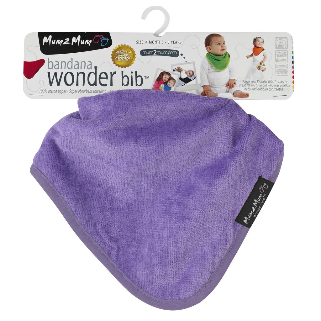 Mum 2 Mum Bandana Style Wonder Bib - Purple - Baby&More