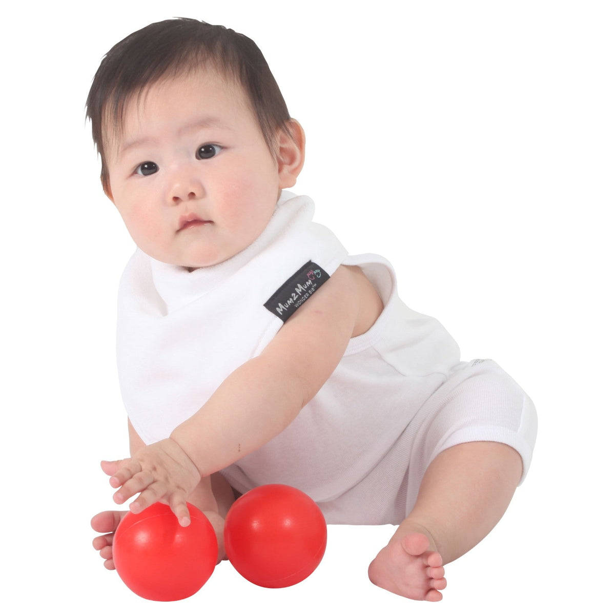 Mum 2 Mum Bandana Style Wonder Bib - White - Baby&More
