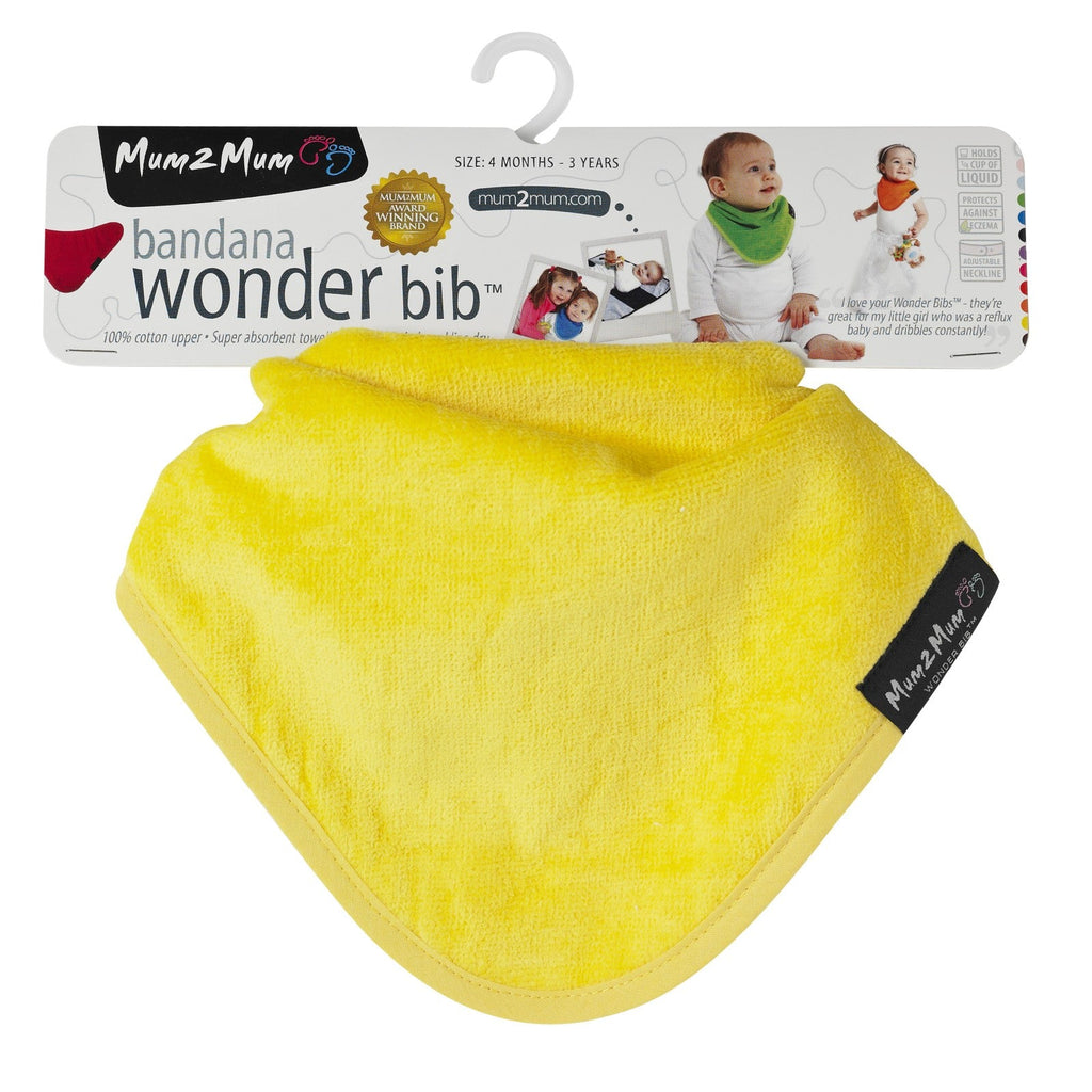 Mum 2 Mum Bandana Style Wonder Bib - Yellow - Baby&More