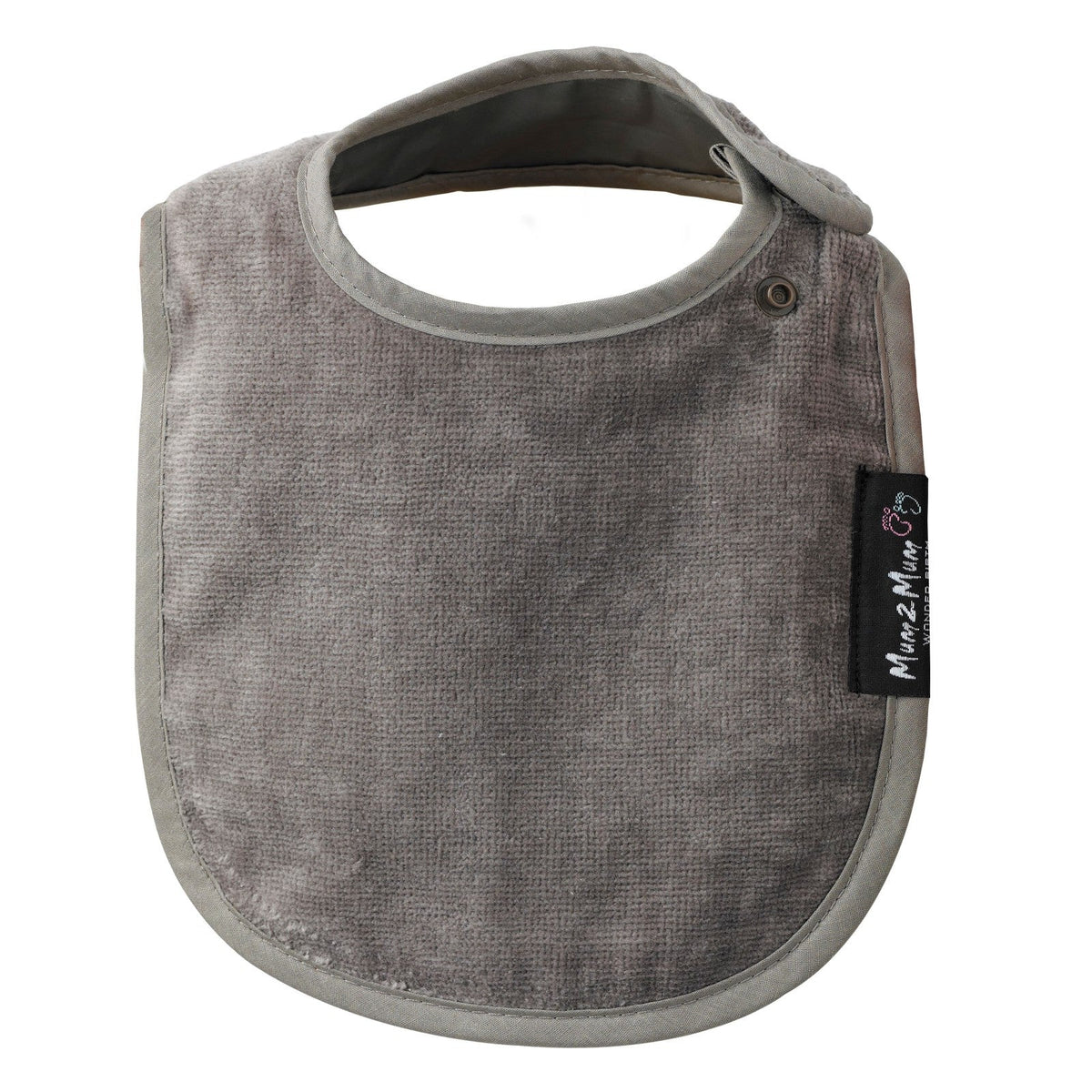 Mum 2 Mum Infant Wonder Bib - Mushroom Grey/Brown - Baby&More