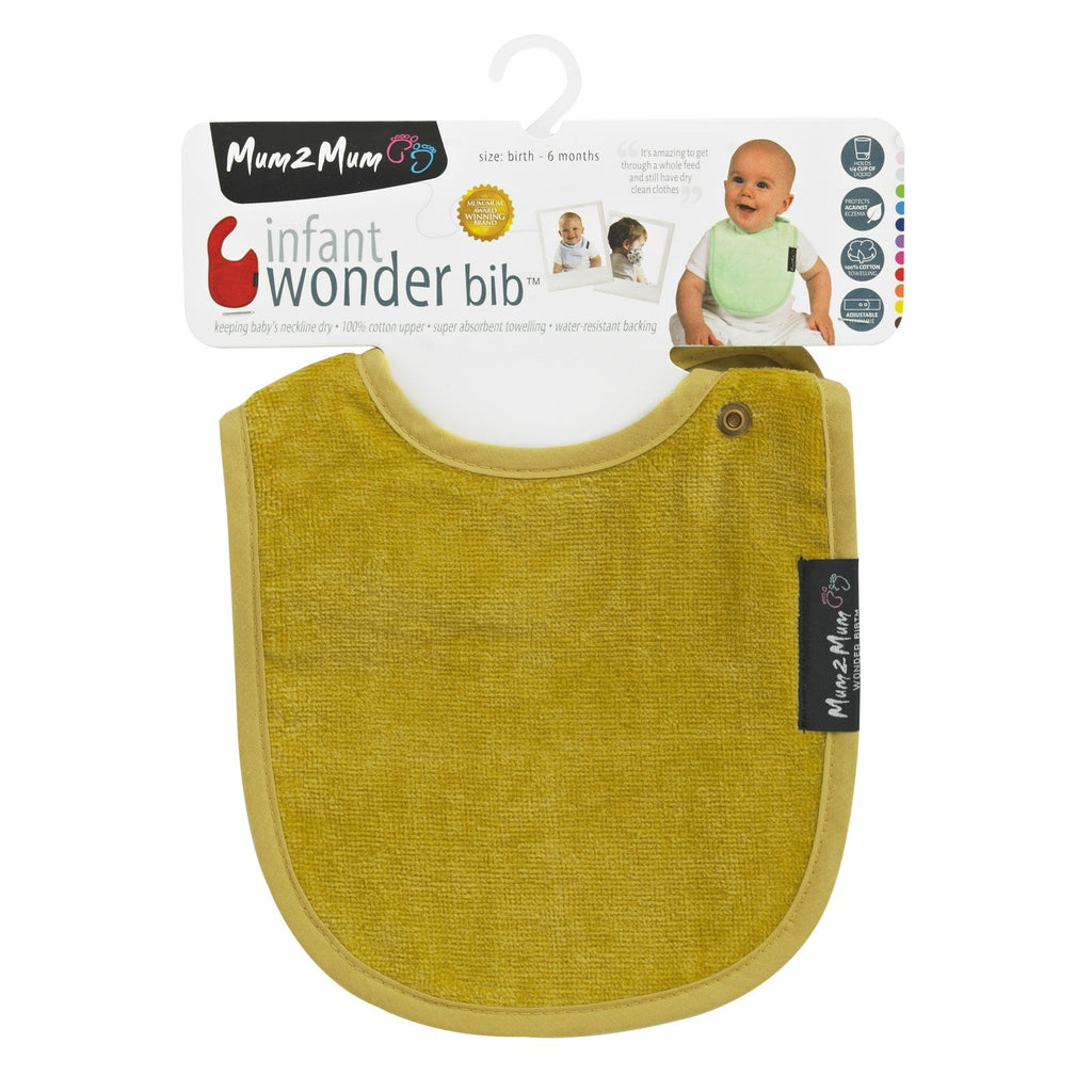 Mum 2 Mum Infant Wonder Bib - Mustard Yellow - Baby&More
