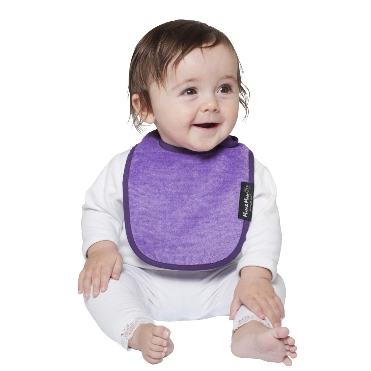 Mum 2 Mum Infant Wonder Bib - Purple - Baby&More