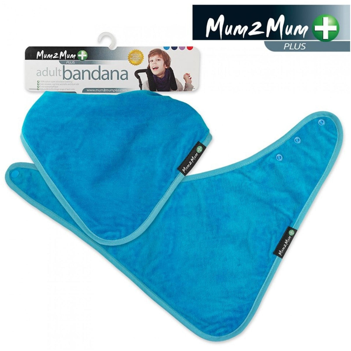 Mum 2 Mum PLUS Adult Disability Bib - Teal Blue - Baby&More