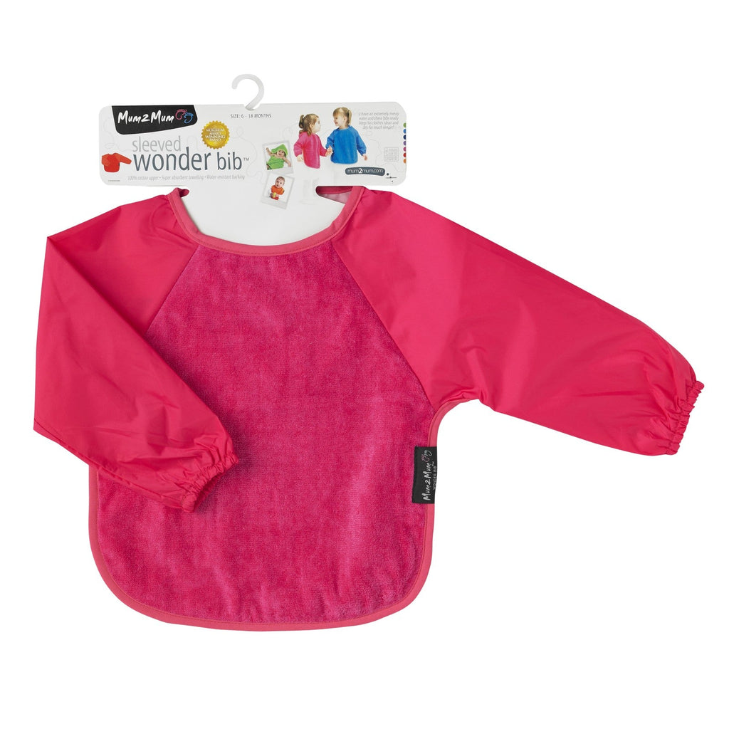 Mum 2 Mum Sleeved Wonder Bib - Cerise Pink - Baby&More