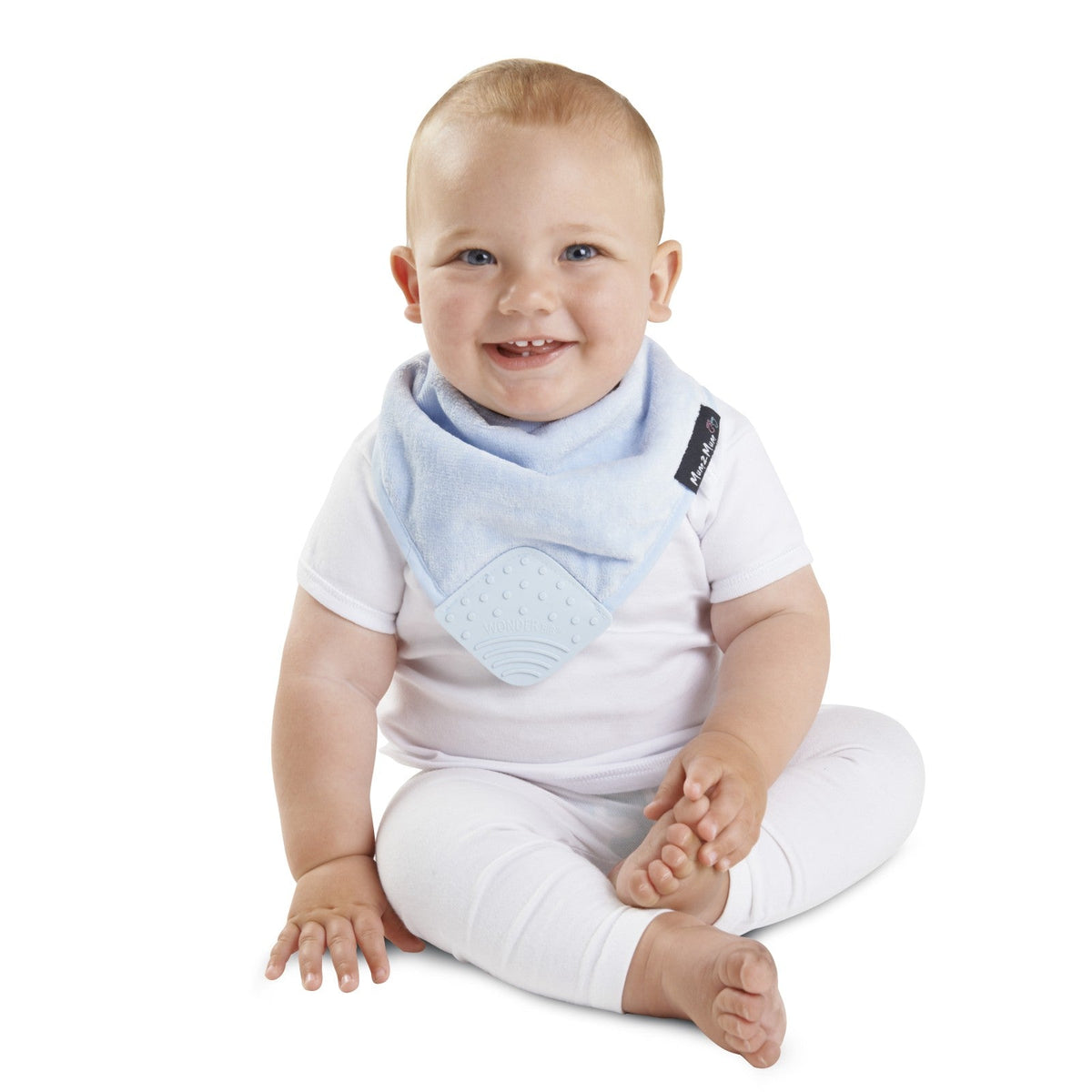 Mum 2 Mum Teething Bandana Wonder Bib - Baby Blue - Baby&More