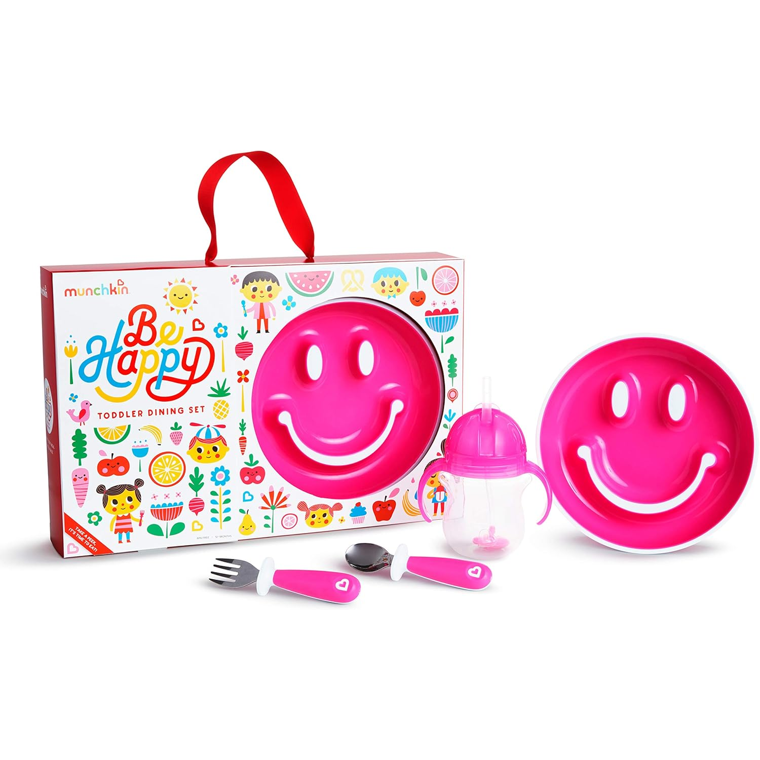 Munchkin Be Happy Toddler Dining Set - Pink - Baby&More