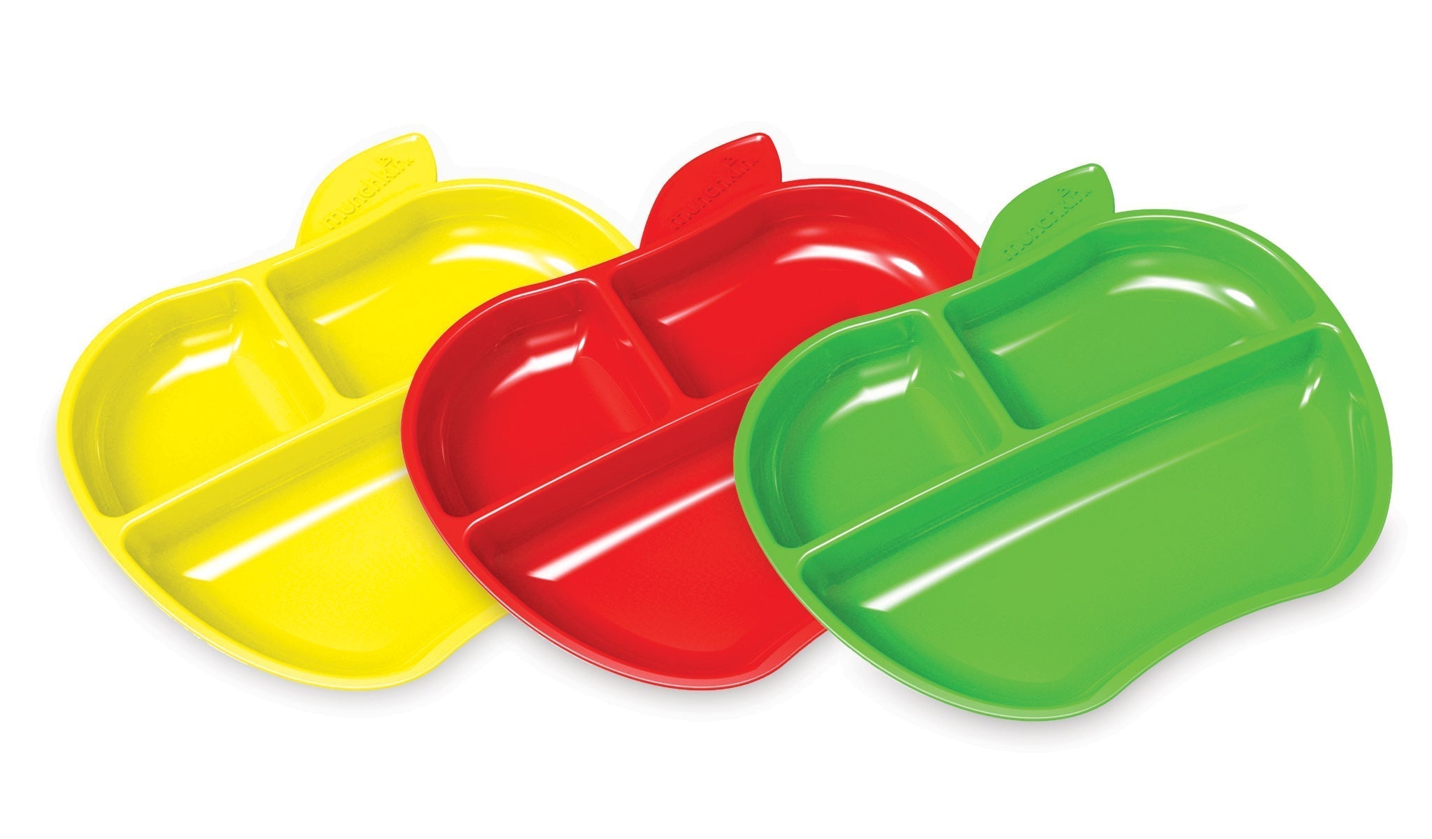 Munchkin Lil Apple Toddler Plates - 3 Pack - Baby&More