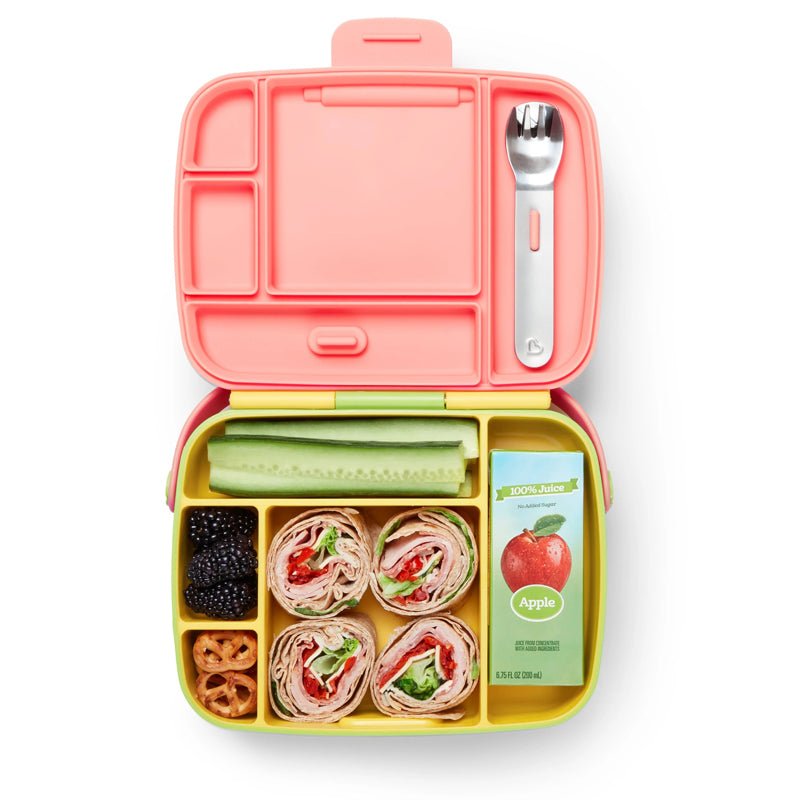 Munchkin Lunch Bento Box With Utensils - Pink - Baby&More
