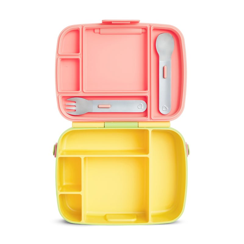 Munchkin Lunch Bento Box With Utensils - Pink - Baby&More