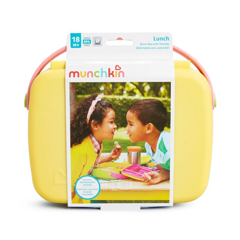 Munchkin Lunch Bento Box With Utensils - Pink - Baby&More