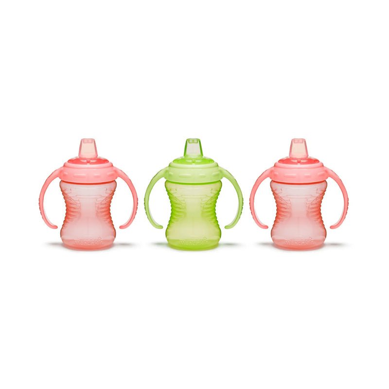 Munchkin Mighty Grip Cup - Pink & Green - 10Oz - 3 Pack - Baby&More