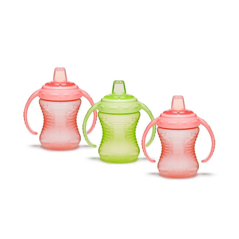 Munchkin Mighty Grip Cup - Pink & Green - 10Oz - 3 Pack - Baby&More