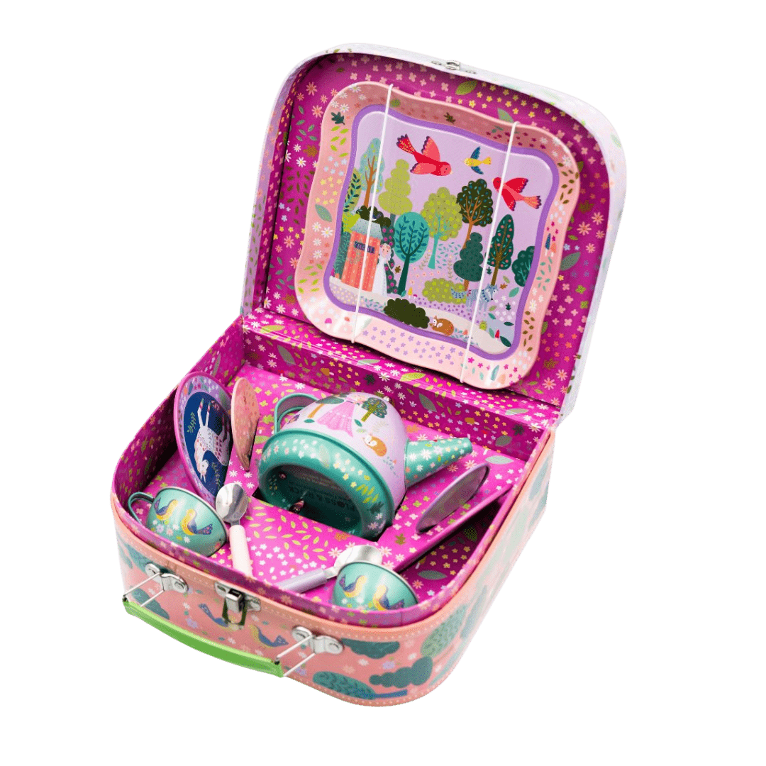 Musical Tin Tea Set 11 Piece - Fairy Tale - Baby&More