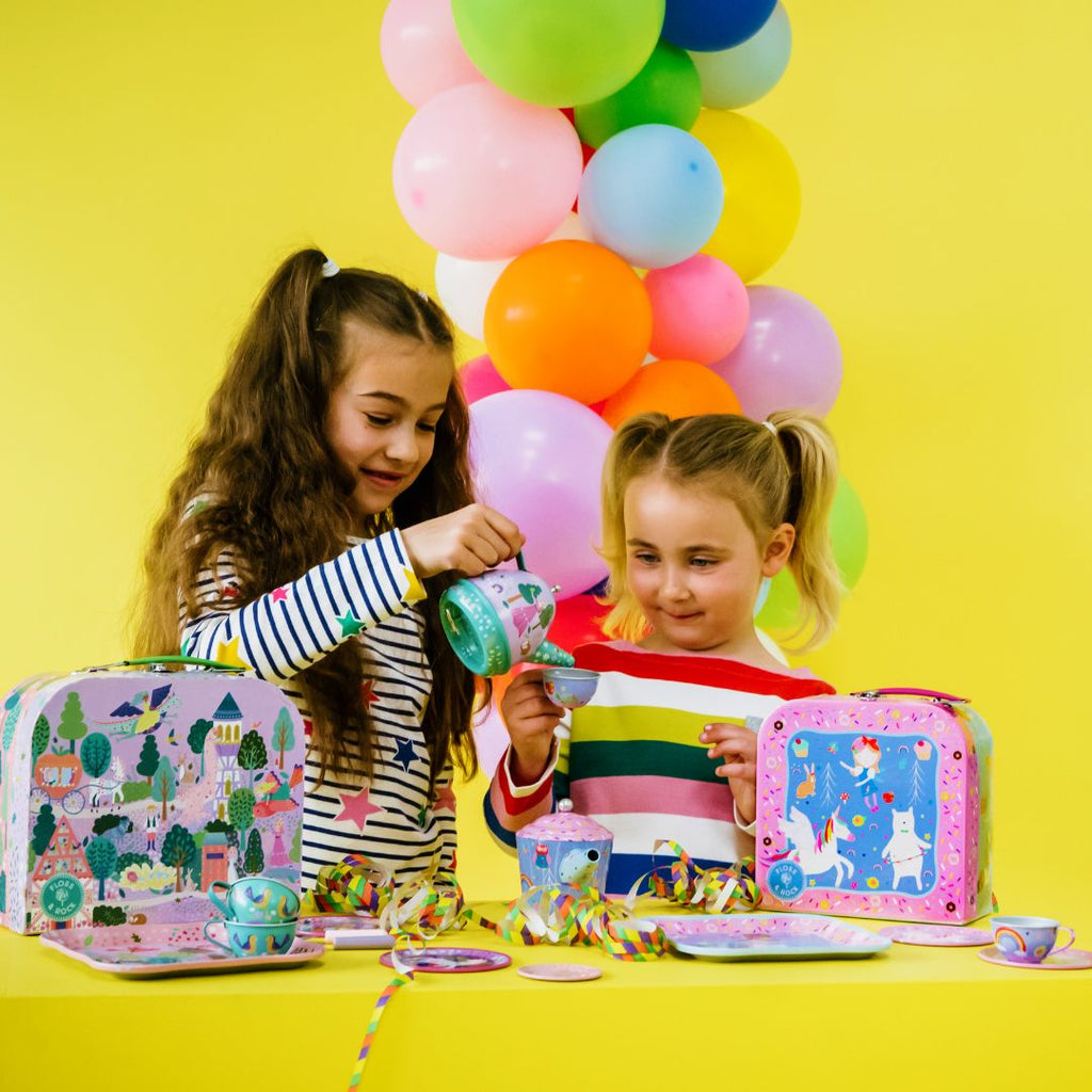 Musical Tin Tea Set 11 Piece - Fairy Tale - Baby&More