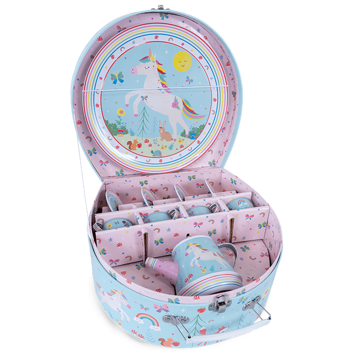 Musical Tin Tea Set 11 Piece - Rainbow Fairy - Baby&More