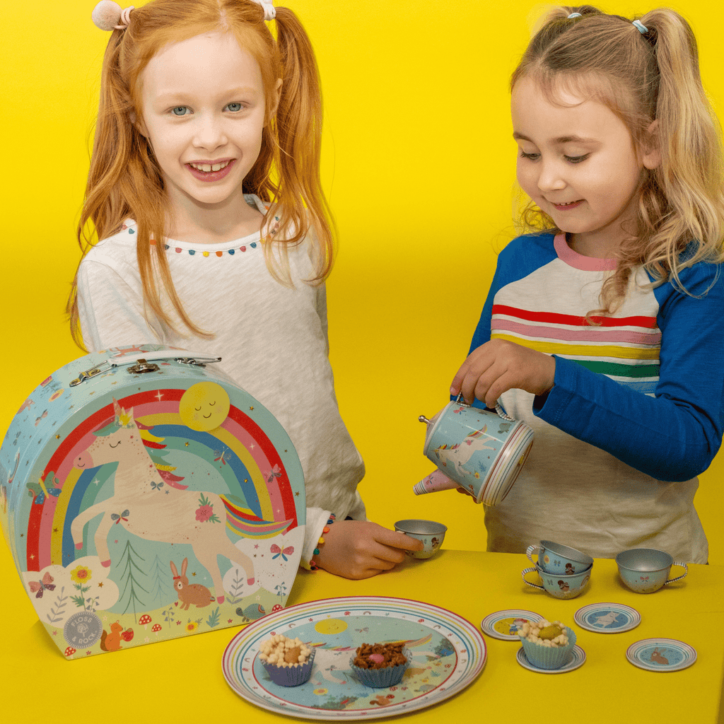 Musical Tin Tea Set 11 Piece - Rainbow Fairy - Baby&More
