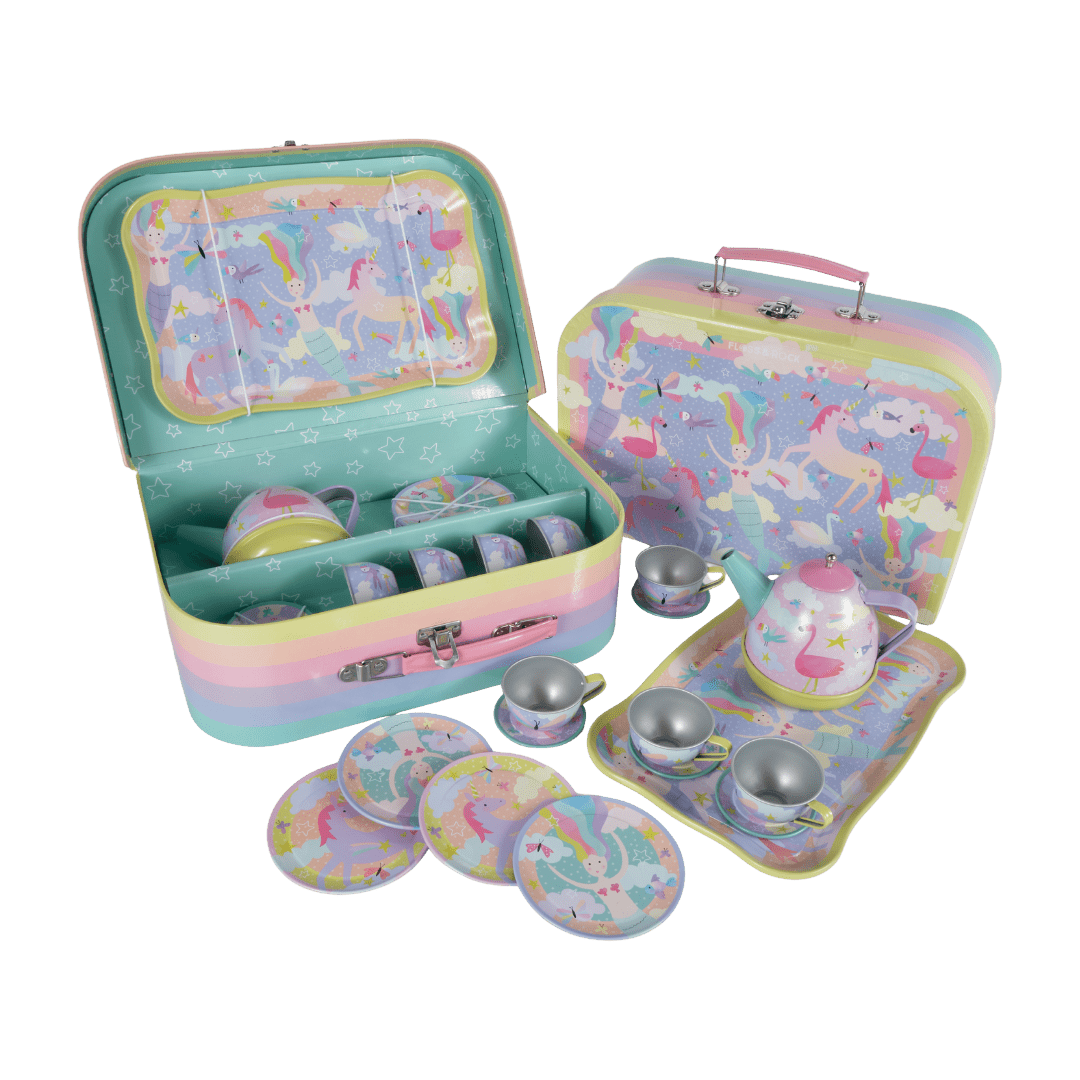 Musical Tin Tea Set 15 Piece - Fantasy - Baby&More