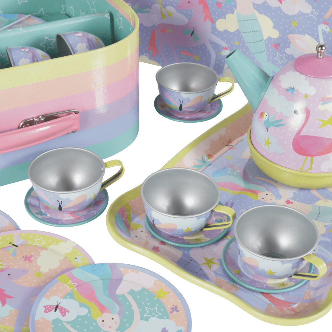 Musical Tin Tea Set 15 Piece - Fantasy - Baby&More