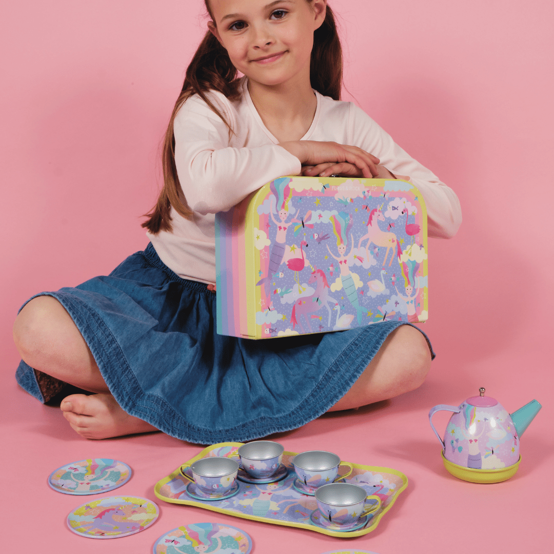 Musical Tin Tea Set 15 Piece - Fantasy - Baby&More