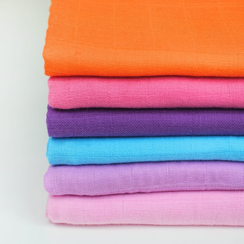 Muslin Squares - Brights - Six Pack - Baby&More