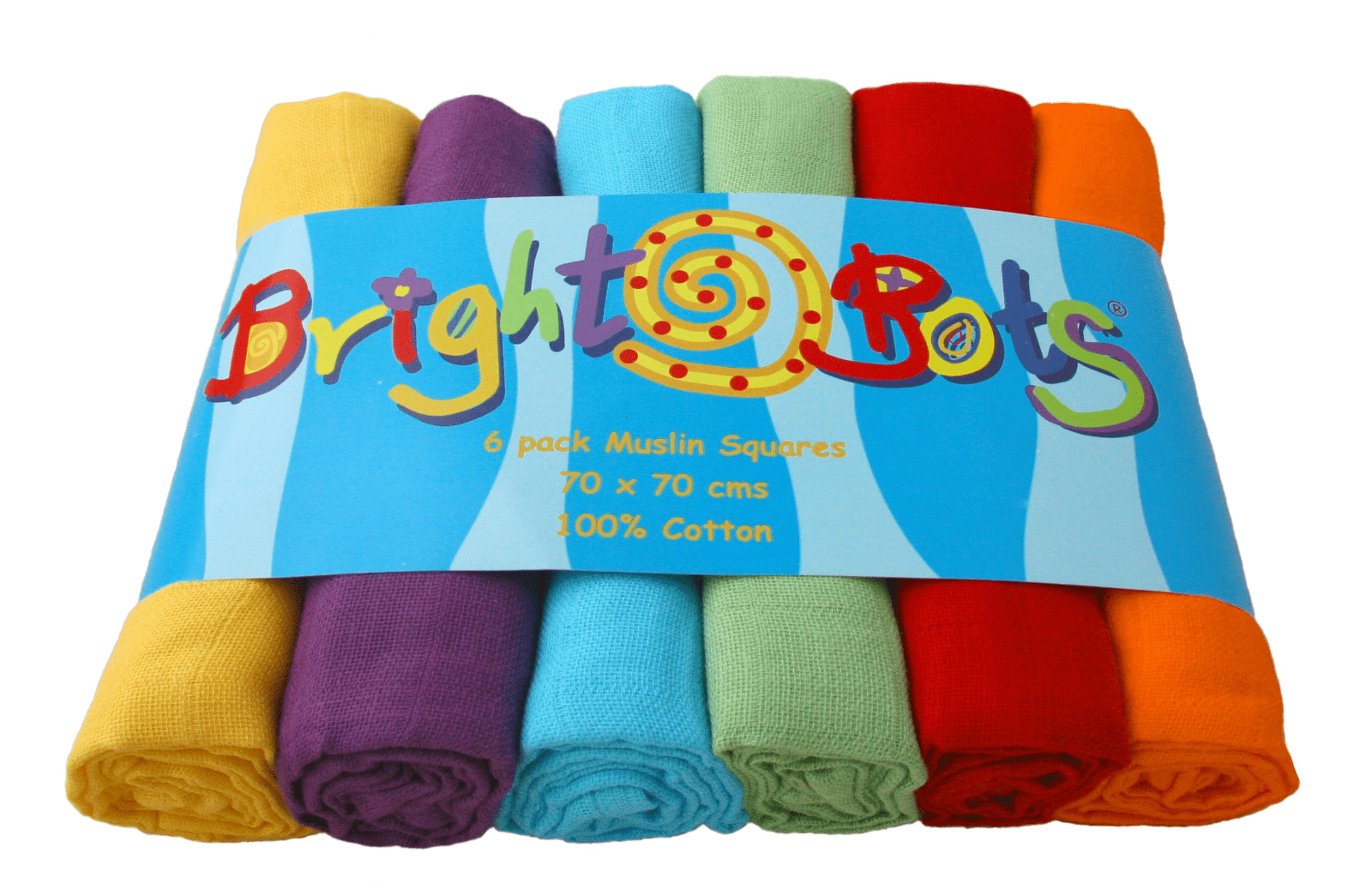 Muslin Squares - Brights - Six Pack - Baby&More