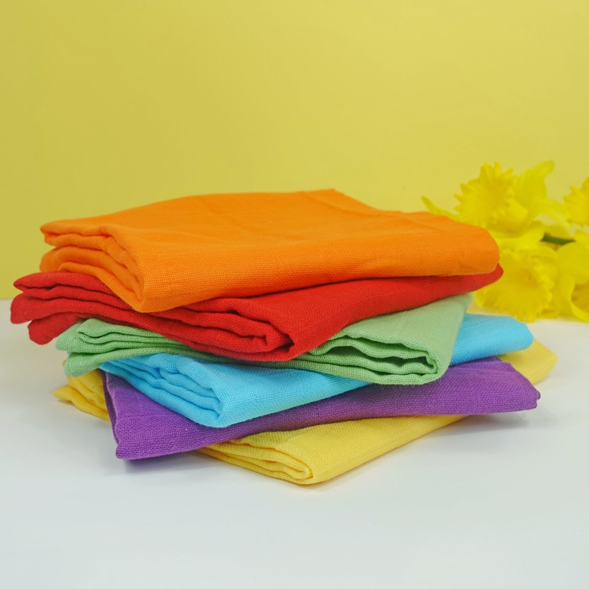 Muslin Squares - Brights - Six Pack - Baby&More