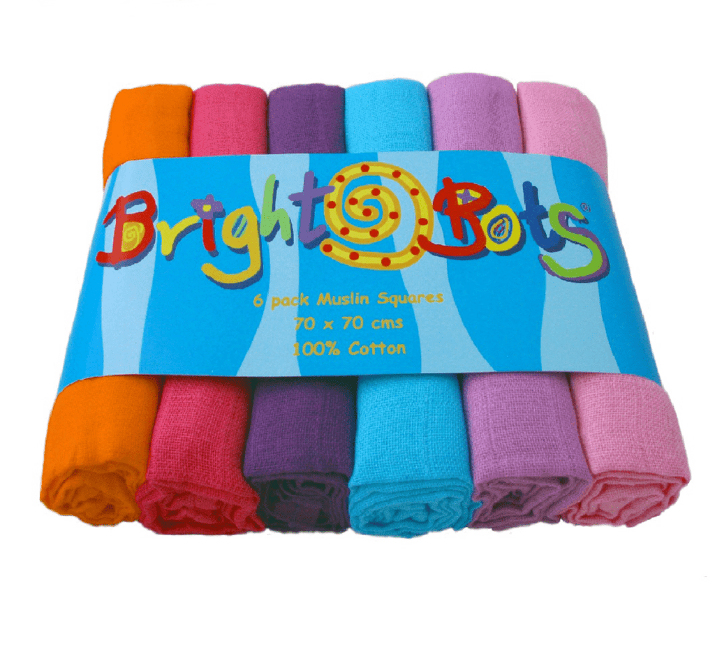 Muslin Squares - Brights - Six Pack - Baby&More