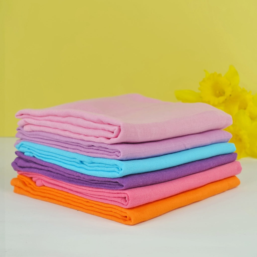 Muslin Squares - Brights - Six Pack - Baby&More