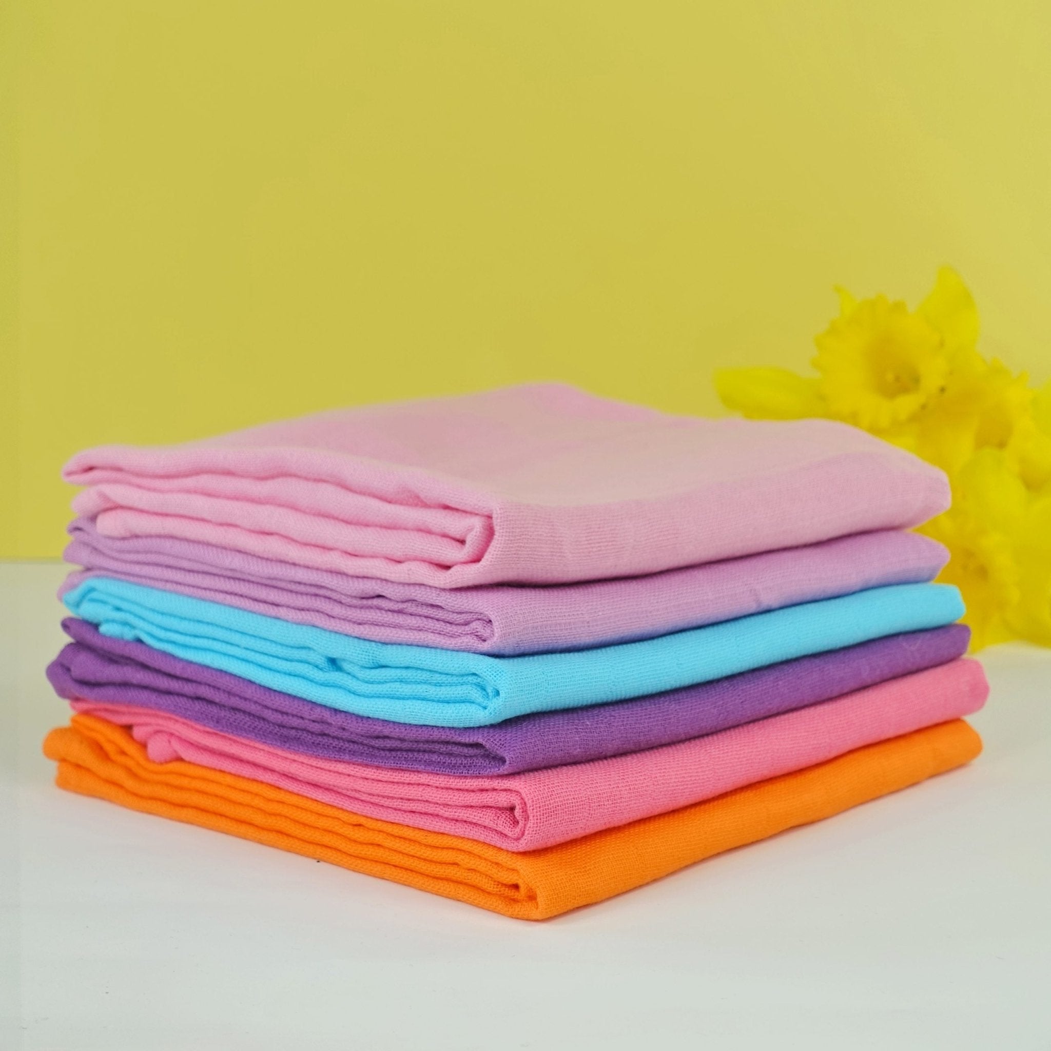 Muslin Squares - Brights - Six Pack - Baby&More