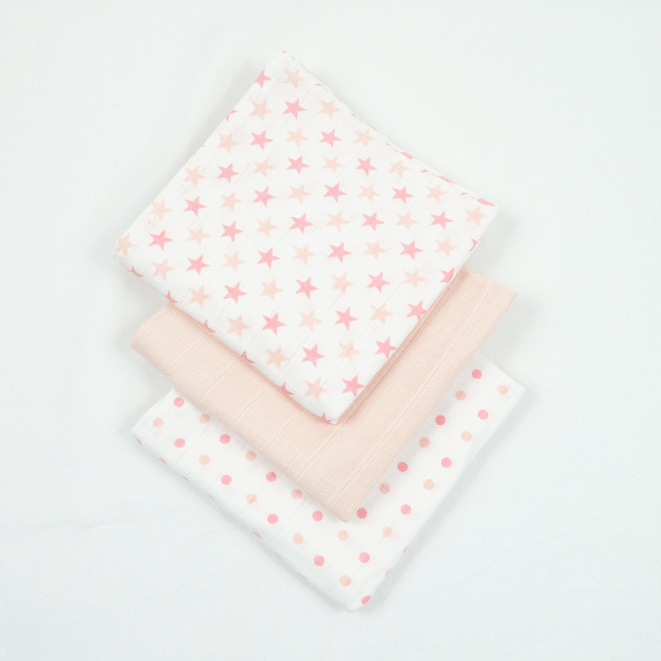 Muslin Squares Six & 12 Pack - Nine Colours & Patterns - Baby&More