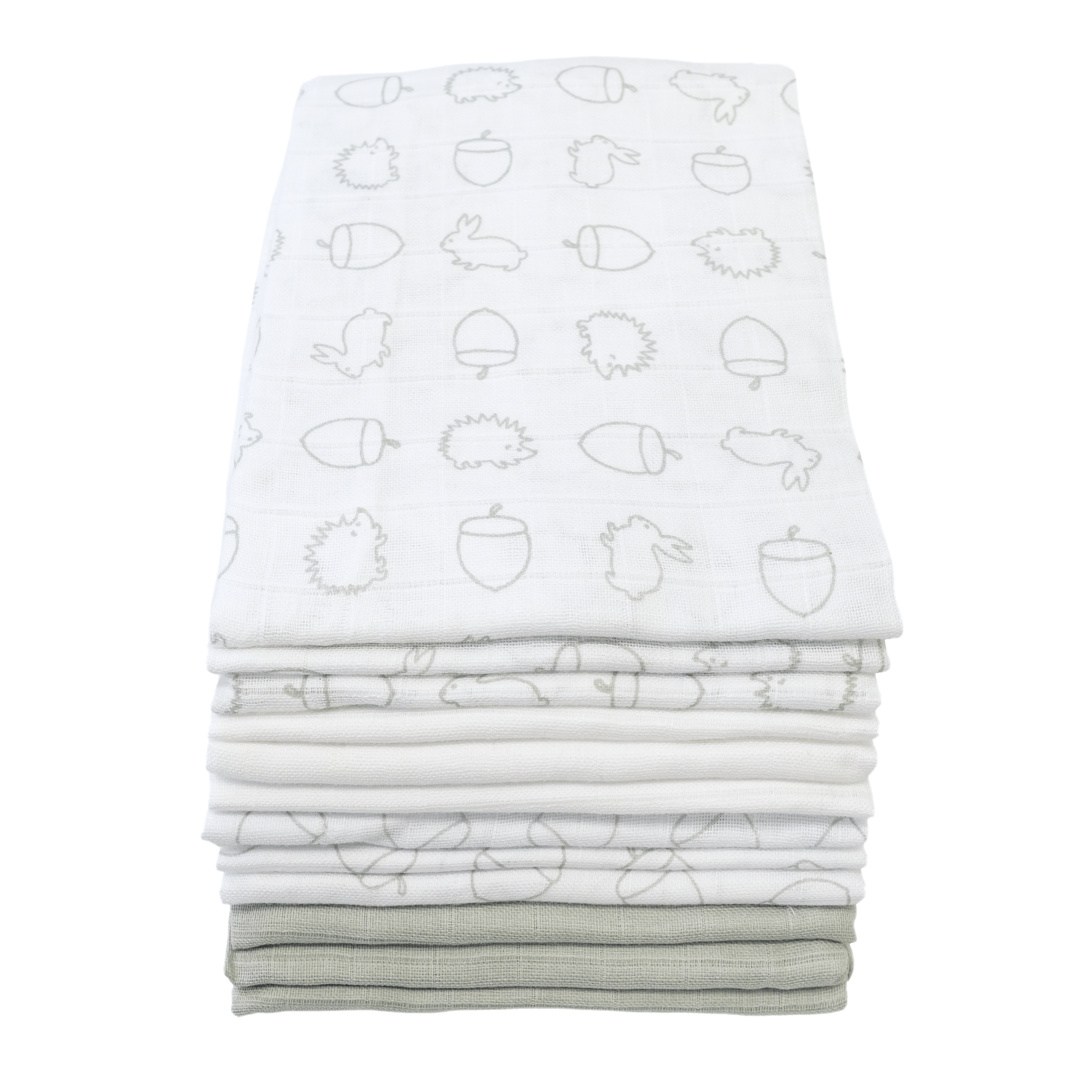 Muslin Squares Six & 12 Pack - Nine Colours & Patterns - Baby&More