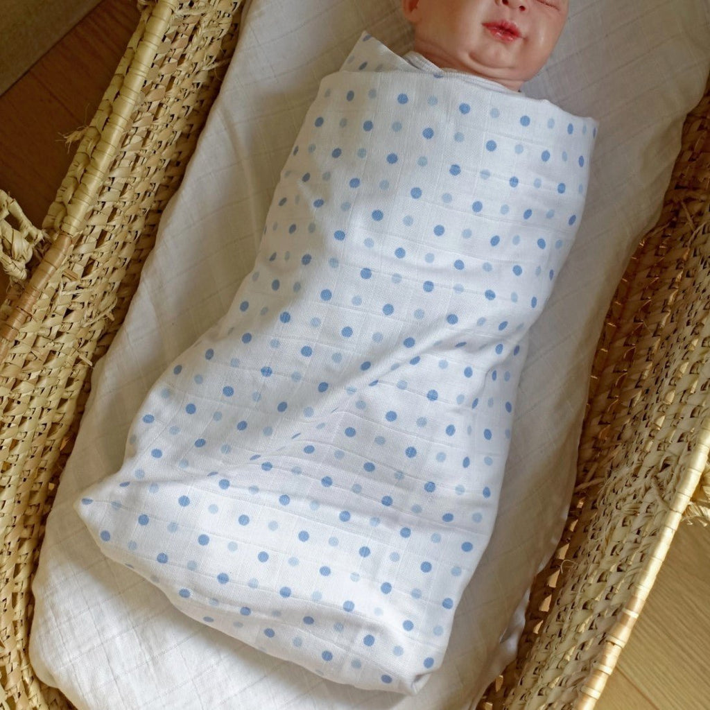 Muslin Swaddles - Two Pack - Spot/Star Print - Baby&More